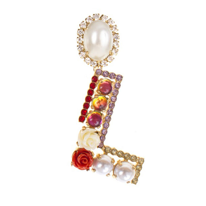 Lレターイヤリング アクセサリー