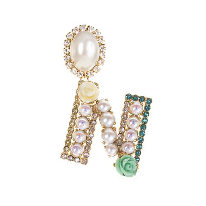 Nレターイヤリング アクセサリー