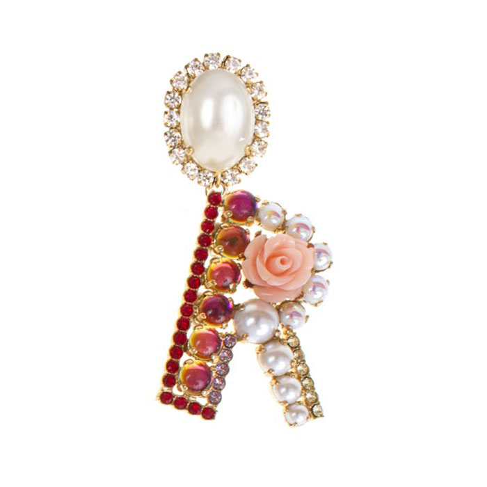 Rレターイヤリング アクセサリー