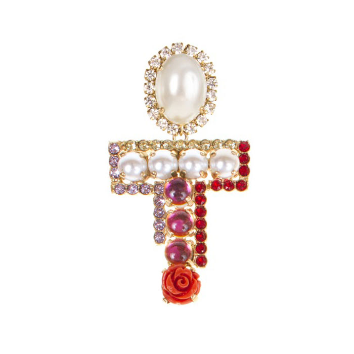 Tレターイヤリング アクセサリー