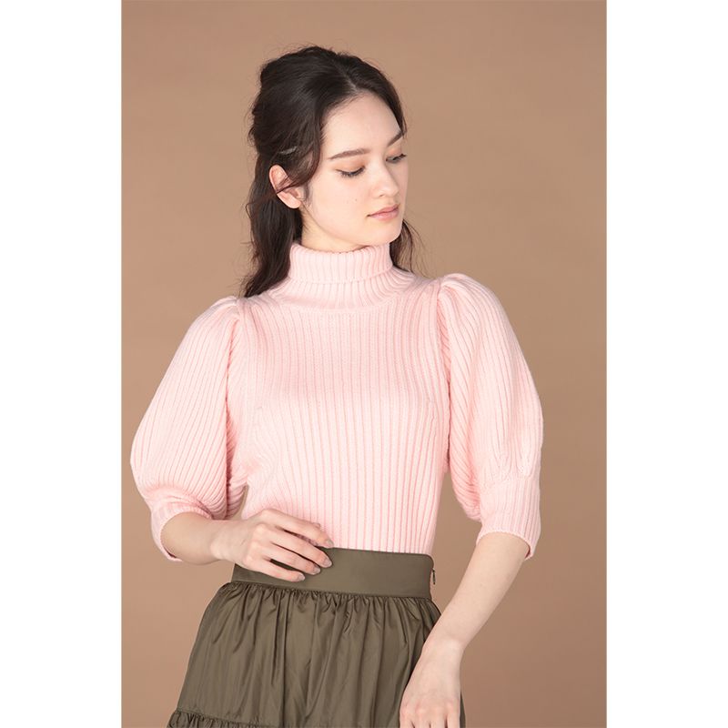 パフスリーブニット