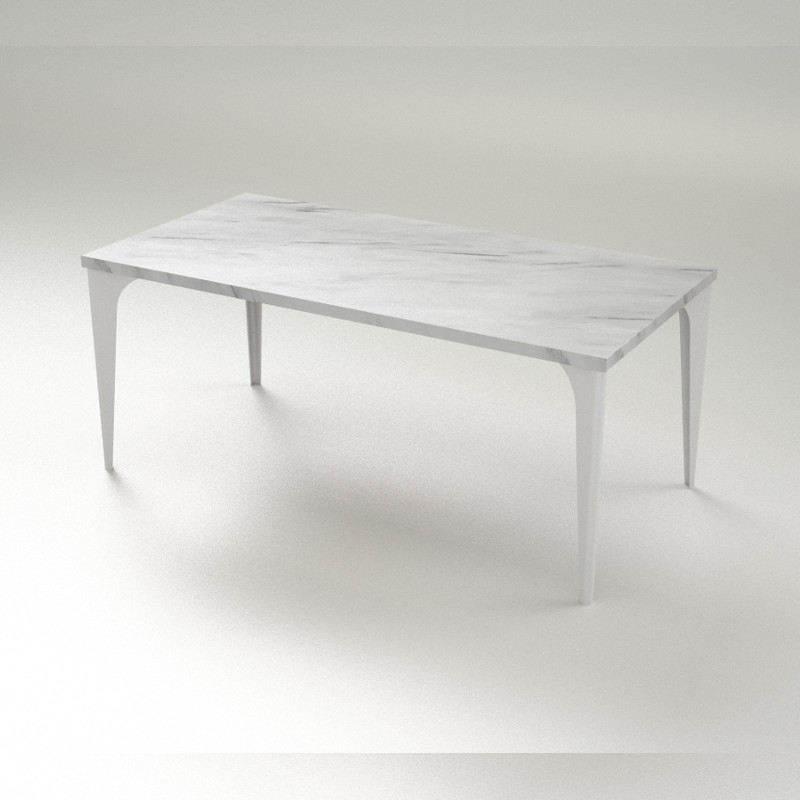 集（つどい）ダイニングテーブルレクタングル（ホワイトマーブルトップ+ホワイト脚） TOYO KITCHEN STYLE | トーヨーキッチンスタイル