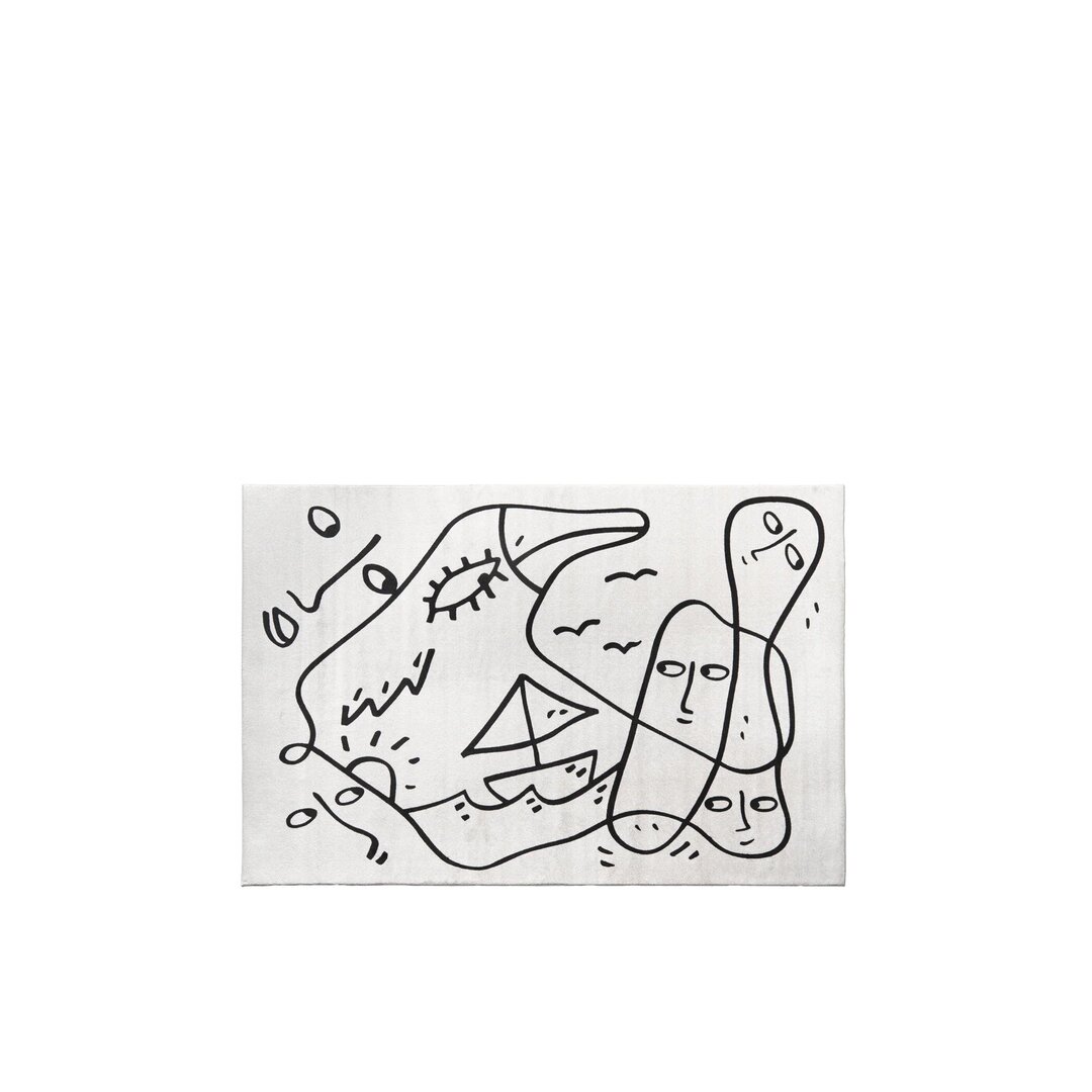 カーペットウィスパリングウェーブスレクタングラーS Qeeboo | キーブー