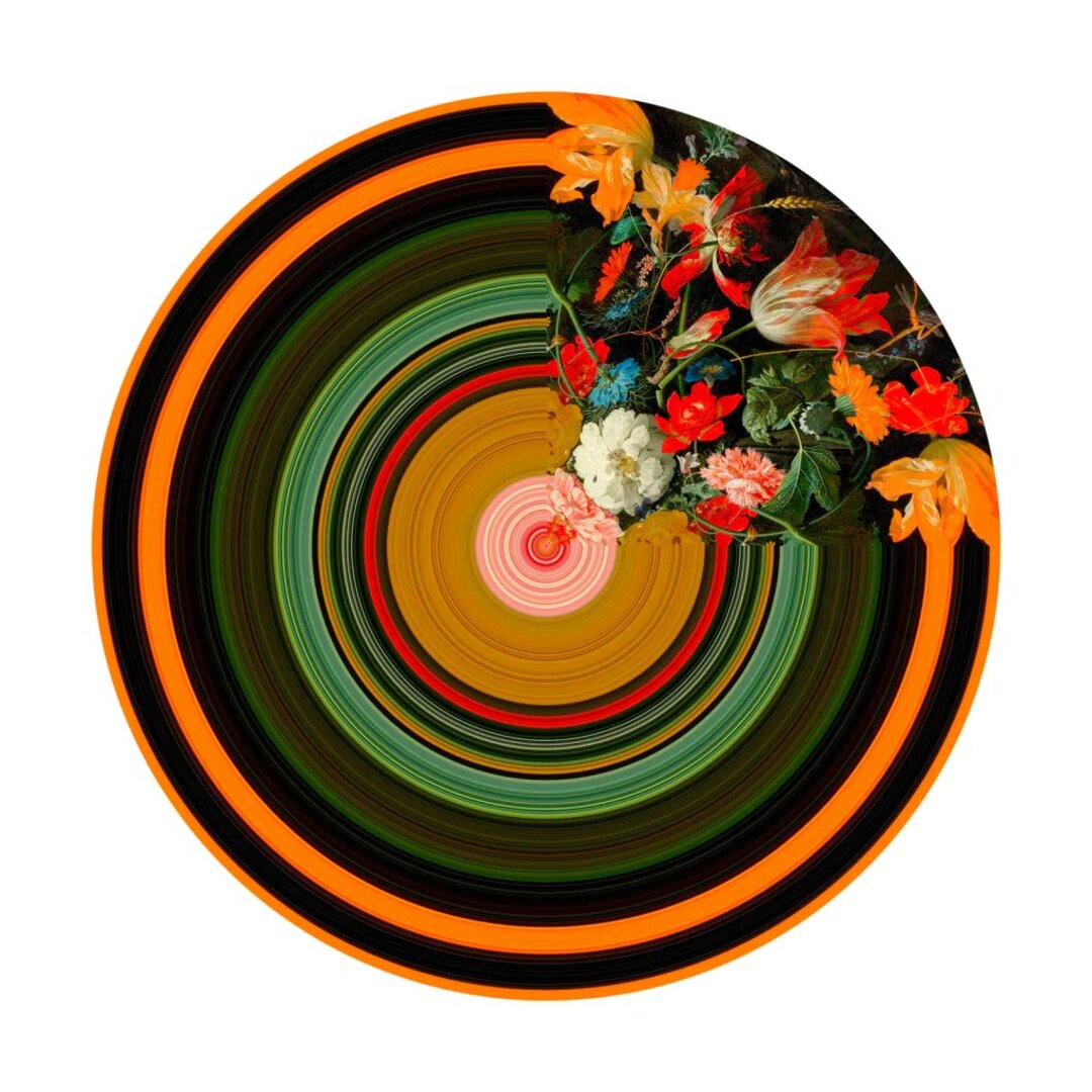 カーペットグリッチラウンドクオーター200 Qeeboo | キーブー