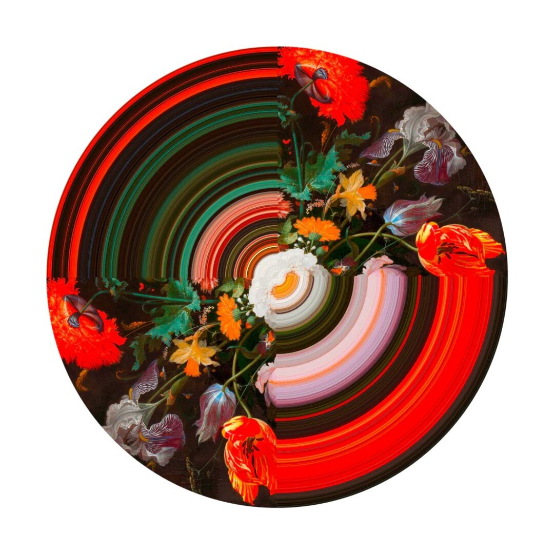 カーペットグリッチラウンドハーフ200 Qeeboo | キーブー