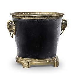 ブラックフローラルベイシンSS 陶磁器製