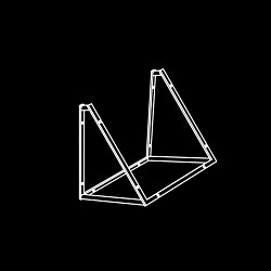 プリズム専用トラスフレーム 45°エルボ クローム