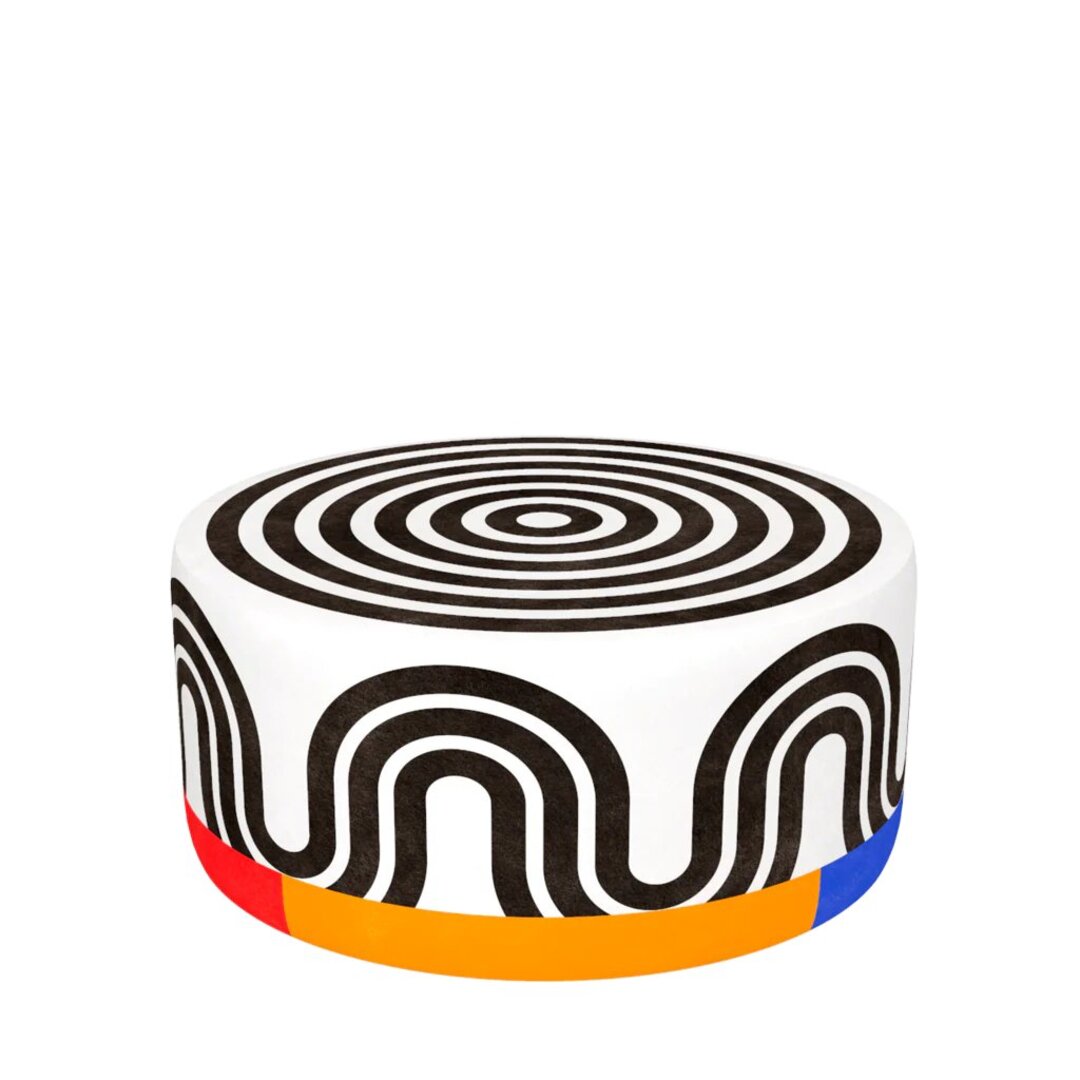 スパイラルプフホワイトL スツール