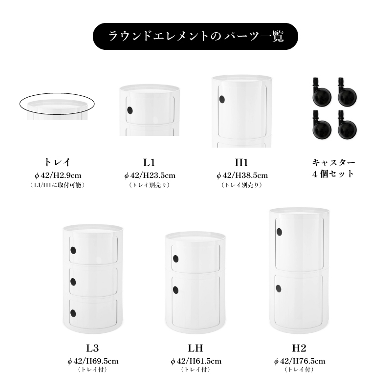 コンポニビリ（ラウンドエレメントトレイ）｜ トーヨーキッチン