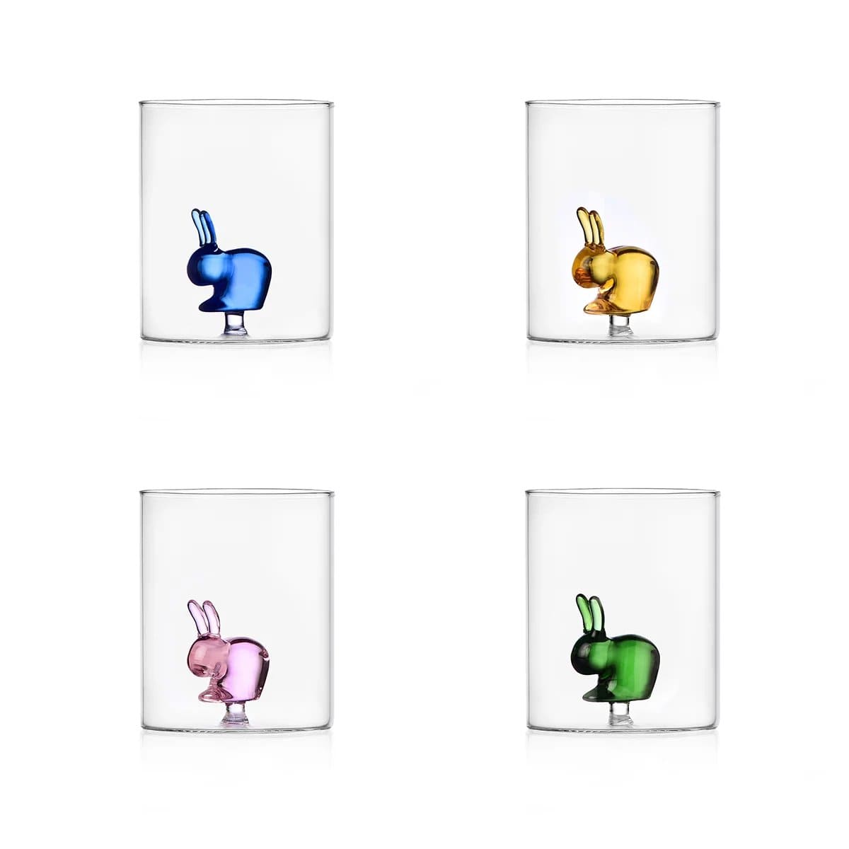セット4タンブラーズラビット グラス