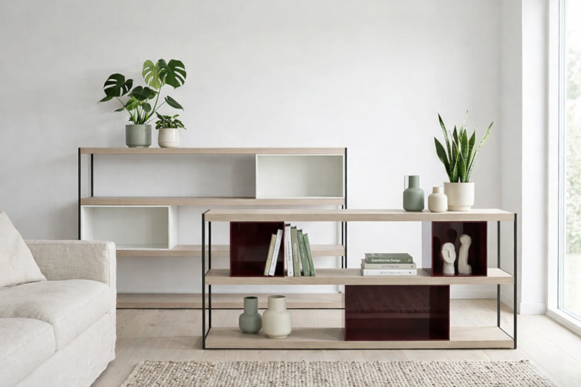 BRANDS Kartell　収納　ワイズワイズ　ライトウッド　リビング使用イメージ