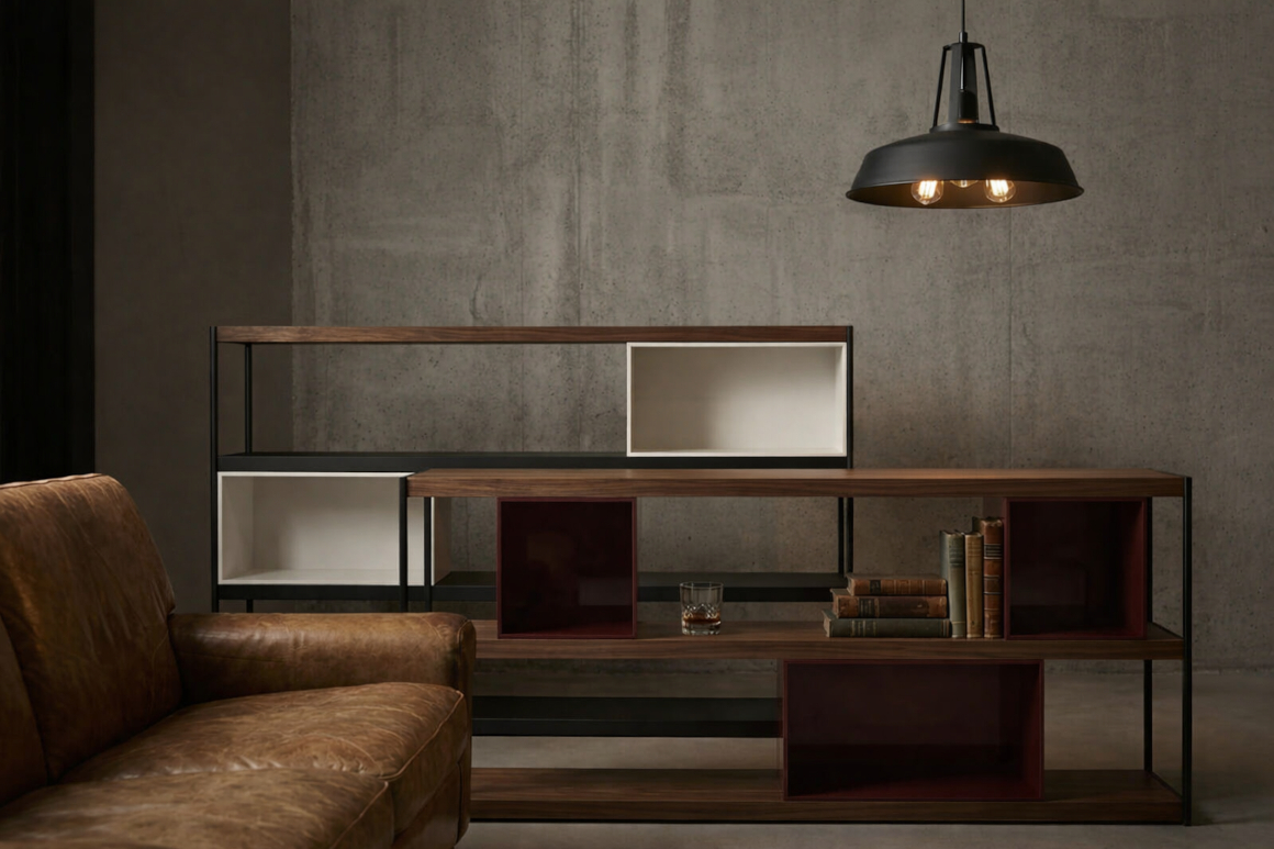 BRANDS Kartell　収納　ワイズワイズ　ダークウッド　リビング使用イメージ