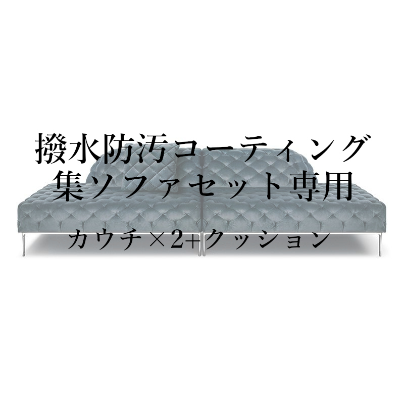 撥水防汚コーティング集セット(カウチ×2+クッション)専用
