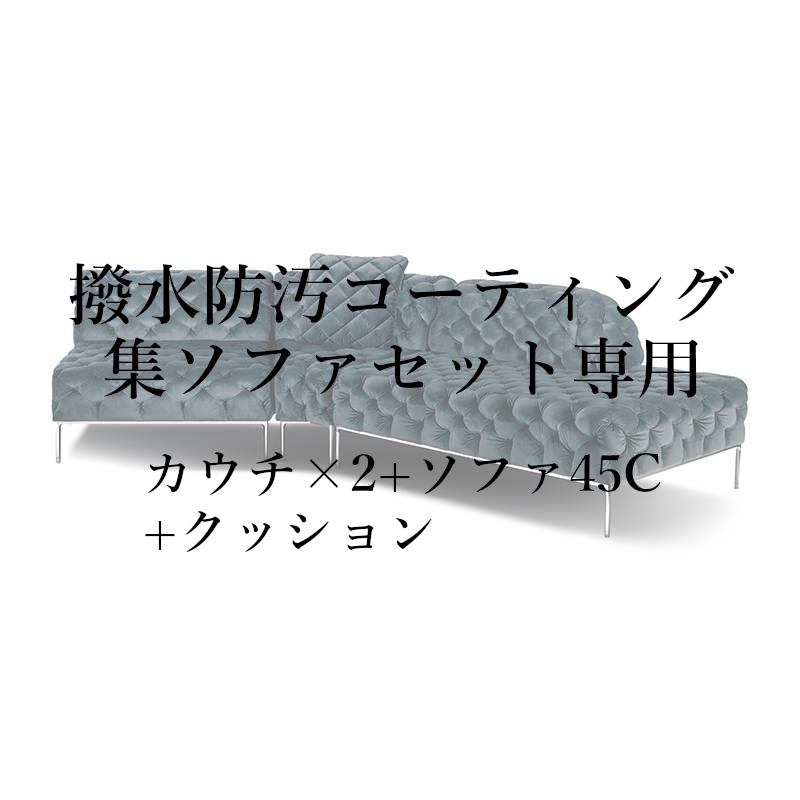 撥水防汚コーティング集セット(ソファ1S+ソファ45C+カウチ+クッション)専用