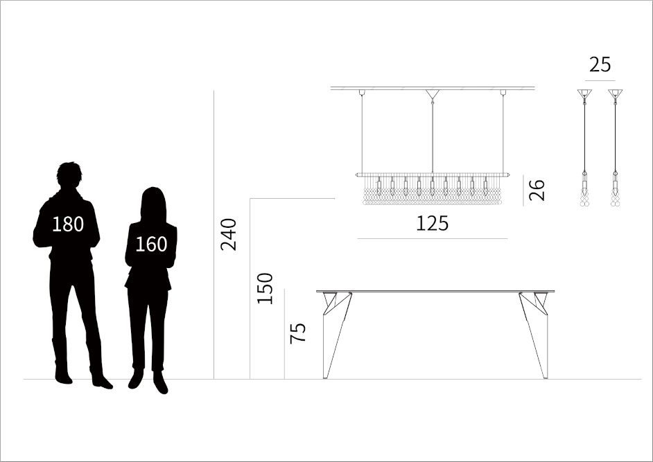 クランカーLED120の2灯設置例